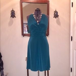 Ann Taylor Silk, Green, Evening Cocktail Dress